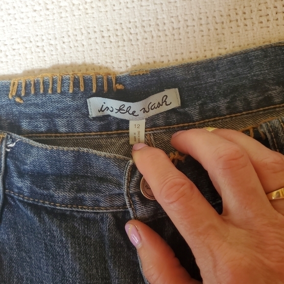 In the Wash Embroidered Colorful Sz. 34 Blue Jeans - Picture 2 of 8